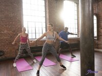 Fitness Rooms - Hot FFM threesome in aerobics class - 12/19/2019