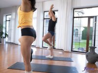 Fitness Rooms - Intimate yoga becomes hot FFM 3 way - 06/19/2020