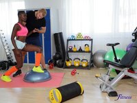 Fitness Rooms - Interracial fucking in the gym - 03/20/2021
