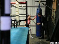 Pervs On Patrol - Boxing Brunette Fucks in the Ring - 08/23/2016